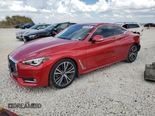 2022 Infiniti Q60 Luxe with VIN JN1EV7KK5NM600143, listed as a Copart auction lot 68975554 with 21,541 mi miles and Salvage Title. Bid and sale history available at carsss.com. Image 1.