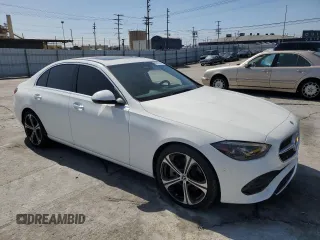 2024 Mercedes-Benz C 300 with VIN W1KAF4GB1RR185210, listed as a Copart auction lot 46951815 with 7,052 mi miles and Salvage title. Bid and sale history available at DreamBid. Image 4.
