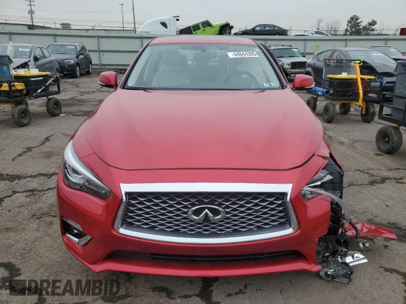 2024 Infiniti Q50 Luxe with VIN JN1EV7BR4RM630852, listed as a Copart auction lot 44844395 with 12,051 mi miles and Salvage Title. Bid and sale history available at DreamBid. Image 5.