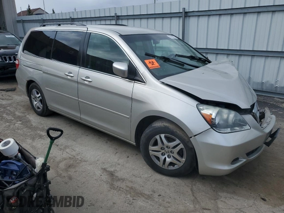2005 Honda Odyssey EX with VIN 5FNRL38405B047948, listed as a Copart auction lot 50130755 with 0 mi miles and Salvage Title. Bid and sale history available at carsss.com. Image 4.
