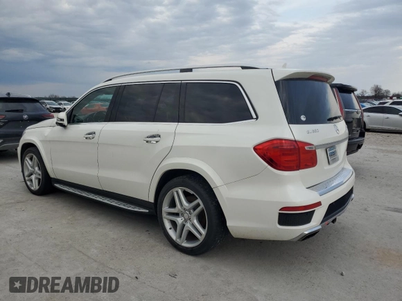 2013 Mercedes-Benz GL-Class GL 550 with VIN 4JGDF7DEXDA262716, listed as a Copart auction lot 46491745 with 168,007 mi miles and Salvage Title. Bid and sale history available at carsss.com. Image 2.