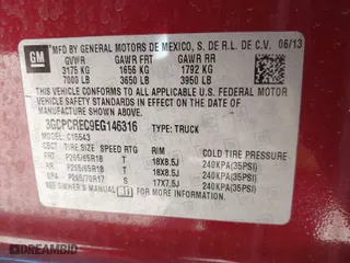 2014 Chevrolet Silverado 1500 LT with VIN 3GCPCREC9EG146316, listed as a IAAI auction lot 41830311 with 267,660 mi miles. Bid and sale history available at carsss.com. Image 9.