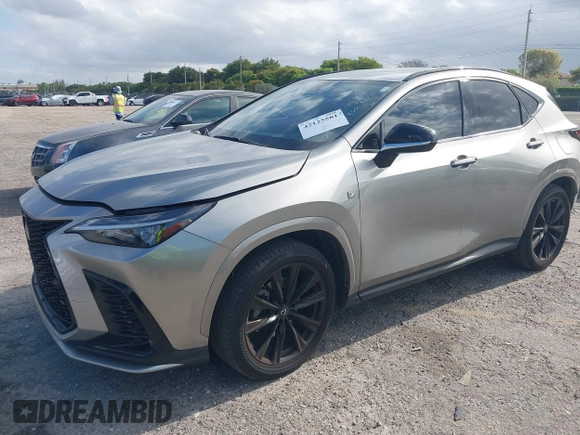 2022 Lexus NX 350 F Sport with VIN JTJKGCEZXN5001287, listed as a IAAI auction lot 42125581 with 47,766 mi miles and . Bid and sale history available at DreamBid. Image 2.