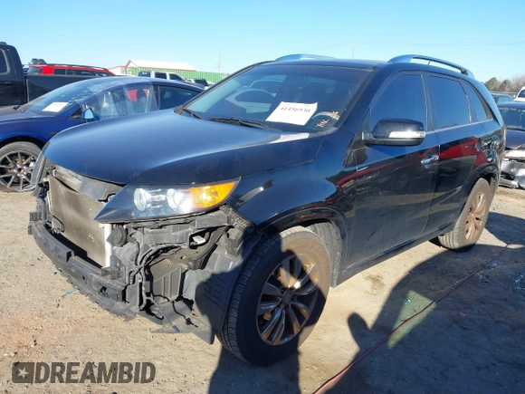 2012 Kia Sorento SX with VIN 5XYKW4A25CG212020, listed as a IAAI auction lot 41456930 with 214,368 mi miles. Bid and sale history available at carsss.com. Image 2.