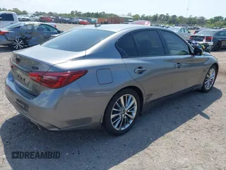 2018 Infiniti Q50 Luxe with VIN JN1EV7AP4JM590048, listed as a IAAI auction lot 41863410 with 55,727 mi miles and . Bid and sale history available at carsss.com. Image 4.