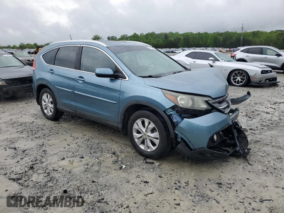 2013 Honda CR-V EX-L with VIN 5J6RM3H74DL042149, listed as a Copart auction lot 51733115 with 197,198 mi miles and Salvage Title. Bid and sale history available at DreamBid. Image 4.