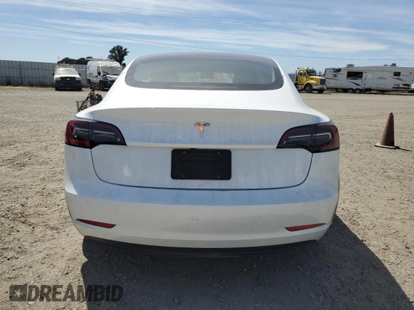 2023 Tesla Model 3 with VIN 5YJ3E1EA0PF623233, listed as a Copart auction lot 55781355 with 26,301 mi miles and Salvage title. Bid and sale history available at DreamBid. Image 6.