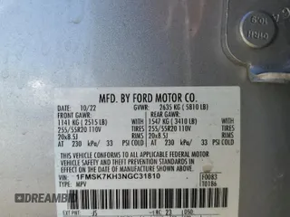 2022 Ford Explorer ST-Line with VIN 1FMSK7KH3NGC31810, listed as a Copart auction lot 84958304 with 42,593 mi miles and Salvage Title. Bid and sale history available at carsss.com. Image 16.