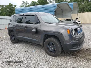 2018 Jeep Renegade Sport with VIN ZACCJBAB2JPJ55339, listed as a Copart auction lot 57557305 with 60,090 mi miles and Salvage title. Bid and sale history available at DreamBid. Image 4.