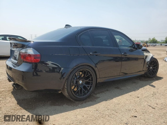 2008 BMW 3 Series M3 with VIN WBSVA93568E215887, listed as a Copart auction lot 59810545 with 166,843 mi miles and Salvage title. Bid and sale history available at DreamBid. Image 3.