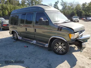 2002 Ford Econoline Cargo with VIN 1FDRE14W62HB15506, listed as a Copart auction lot 74686494 with 253,296 mi miles and Salvage Title. Bid and sale history available at DreamBid. Image 4.