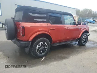 2023 Ford Bronco with VIN 1FMDE5BHXPLB99680, listed as a Copart auction lot 54232455 with 16,579 mi miles and Salvage Title. Bid and sale history available at DreamBid. Image 3.