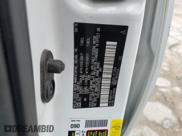 2017 Toyota Sienna L with VIN 5TDZZ3DC4HS785327, listed as a Copart auction lot 49284405 with 86,225 mi miles and Salvage Title. Bid and sale history available at DreamBid. Image 15.