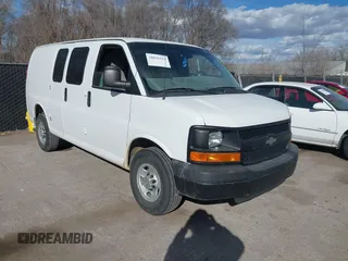 2014 Chevrolet Express Cargo with VIN 1GCWGFBA9E1140385, listed as a IAAI auction lot 38818319 with 366,153 mi miles. Bid and sale history available at carsss.com. Image 1.