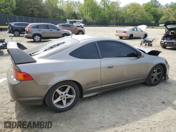 2002 Acura RSX Type S with VIN JH4DC53062C027480, listed as a Copart auction lot 54434945 with 155,555 mi miles and Salvage Title. Bid and sale history available at DreamBid. Image 3.