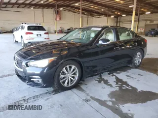 2017 Infiniti Q50 Signature Edition with VIN JN1EV7AP5HM735799, listed as a Copart auction lot 49099925 with 73,007 mi miles and Salvage Title. Bid and sale history available at DreamBid. Image 1.