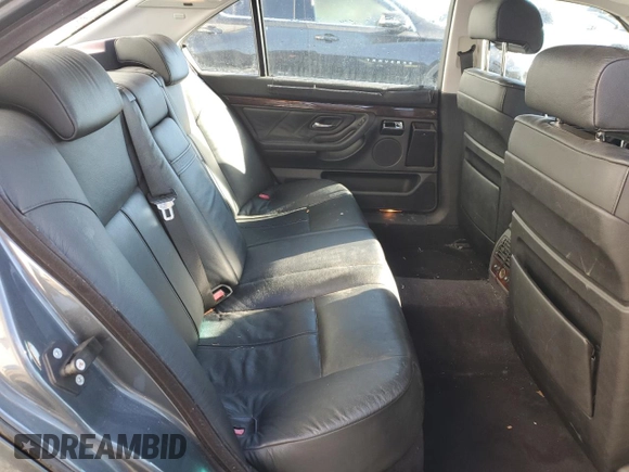2001 BMW 7 Series 740iL with VIN WBAGH83491DP25351, listed as a Copart auction lot 46462335 with 0 mi miles and Salvage Title. Bid and sale history available at carsss.com. Image 10.