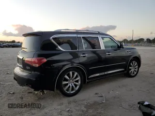 2011 Infiniti QX56 8-passenger with VIN JN8AZ2NC1B9300836, listed as a Copart auction lot 80492064 with 150,205 mi miles and Clean Title. Bid and sale history available at carsss.com. Image 3.