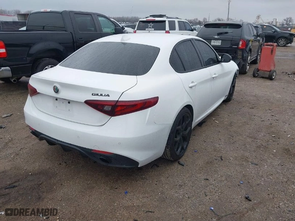 2019 Alfa Romeo Giulia Ti with VIN ZARFAMBN4K7619188, listed as a IAAI auction lot 41541525 with 21,310 mi miles. Bid and sale history available at carsss.com. Image 4.