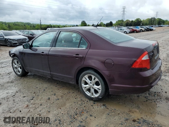 2012 Ford Fusion SE with VIN 3FAHP0HG2CR418523, listed as a Copart auction lot 52574915 with 125,359 mi miles and Salvage Title. Bid and sale history available at carsss.com. Image 2.