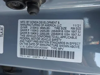 2022 Honda CR-V EX with VIN 5J6RW1H5XNA005441, listed as a IAAI auction lot 41668154 with 38,264 mi miles. Bid and sale history available at carsss.com. Image 9.