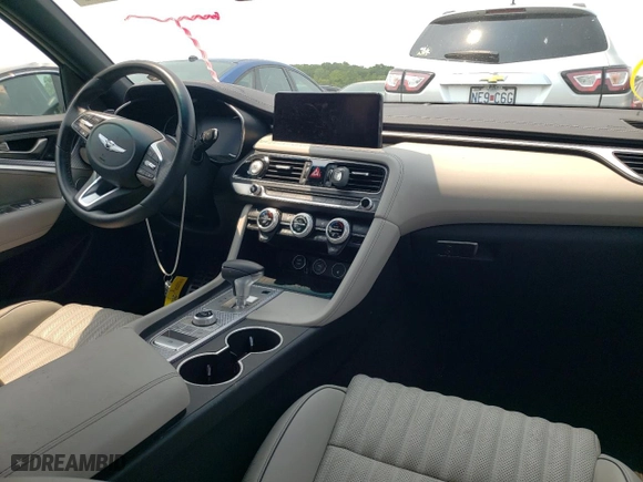 2022 Genesis G70 3.3T with VIN KMTG54TE0NU096826, listed as a Copart auction lot 60146083 with 22,414 mi miles. Bid and sale history available at carsss.com. Image 8.
