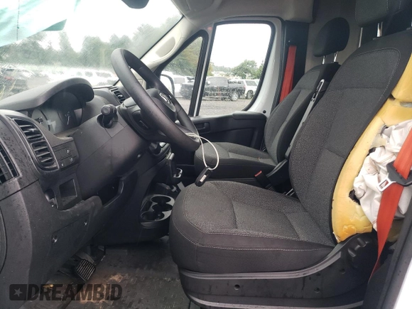 2023 Ram ProMaster Cargo with VIN 3C6MRVJG8PE532461, listed as a Copart auction lot 66780004 with 10,808 mi miles and Salvage Title. Bid and sale history available at DreamBid. Image 7.