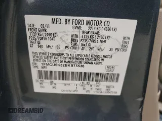 2011 Ford Escape Hybrid with VIN 1FMCU5K32BKB75536, listed as a Copart auction lot 49109355 with 120,620 mi miles and Salvage title. Bid and sale history available at DreamBid. Image 13.