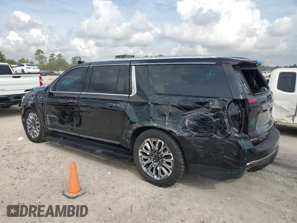 2023 GMC Yukon XL Denali Ultimate with VIN 1GKS2KKLXPR359582, listed as a Copart auction lot 72972284 with 24,366 mi miles and Salvage Title. Bid and sale history available at carsss.com. Image 2.