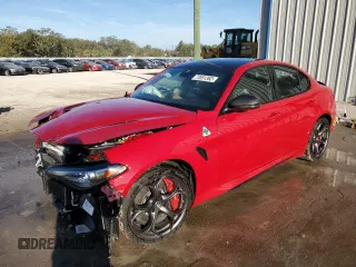2019 Alfa Romeo Giulia Quadrifoglio with VIN ZARFAMEV6K7620306, listed as a Copart auction lot 73551362 with 0 mi miles. Bid and sale history available at carsss.com. Image 1.