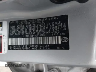 2013 Toyota Avalon XLE with VIN 4T1BK1EB4DU053880, listed as a IAAI auction lot 41605330 with 266,336 mi miles and . Bid and sale history available at DreamBid. Image 9.