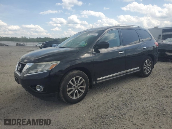 2014 Nissan Pathfinder SL with VIN 5N1AR2MM9EC717792, listed as a Copart auction lot 54823555 with 119,630 mi miles and Clean title. Bid and sale history available at DreamBid. Image 1.