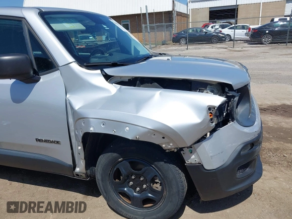 2017 Jeep Renegade Sport with VIN ZACCJAAB2HPE70133, listed as a IAAI auction lot 41938574 with 200,282 mi miles and . Bid and sale history available at DreamBid. Image 6.