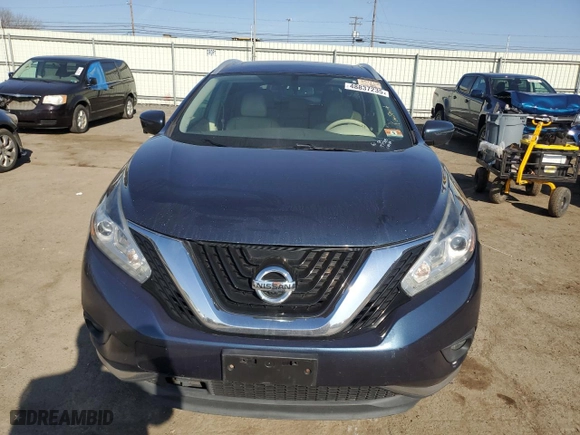 2017 Nissan Murano Platinum with VIN 5N1AZ2MH8HN171305, listed as a Copart auction lot 48837235 with 207,233 mi miles and Clean Title. Bid and sale history available at carsss.com. Image 5.