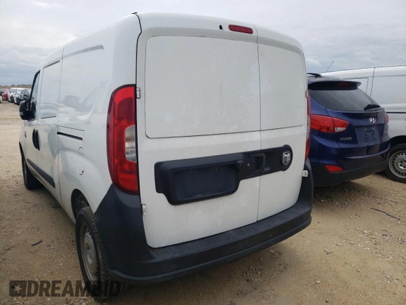 2017 Ram ProMaster City Cargo Tradesman with VIN ZFBERFAB0H6E49515, listed as a Copart auction lot 69042703 with 43,796 mi miles and . Bid and sale history available at DreamBid. Image 2.