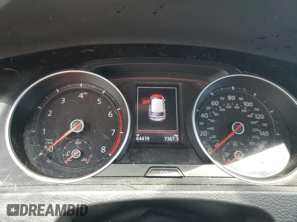 2017 Volkswagen Golf GTI S with VIN 3VW447AU0HM038723, listed as a Copart auction lot 71465624 with 64,419 mi miles and Salvage Title. Bid and sale history available at carsss.com. Image 9.