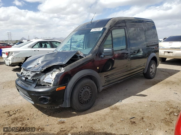 2013 Ford Transit Connect XLT with VIN NM0LS7BNXDT147856, listed as a Copart auction lot 47543195 with 166,546 mi miles and Salvage Title. Bid and sale history available at carsss.com. Image 1.