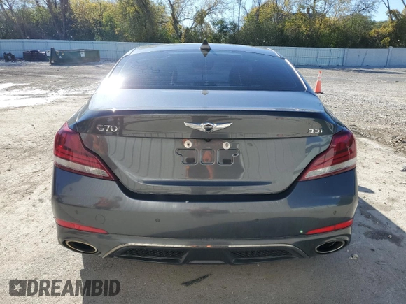 2019 Genesis G70 3.3T Advanced with VIN KMTG34LE1KU022137, listed as a Copart auction lot 76611254 with 59,082 mi miles and Salvage Title. Bid and sale history available at carsss.com. Image 6.
