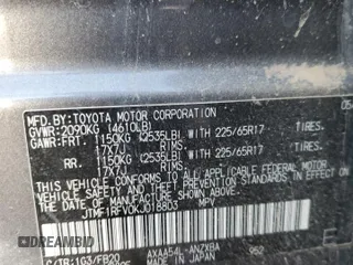 2019 Toyota RAV4 LE with VIN JTMF1RFV0KJ018803, listed as a Copart auction lot 49893715 with 77,595 mi miles and Salvage Title. Bid and sale history available at DreamBid. Image 13.