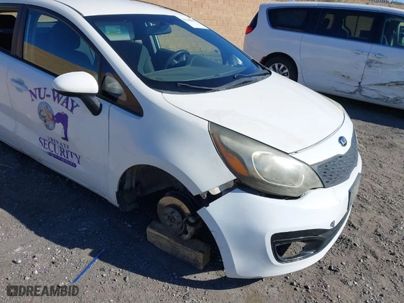 2013 Kia Rio LX with VIN KNADM4A35D6205299, listed as a IAAI auction lot 41344957 with 1 mi miles. Bid and sale history available at carsss.com. Image 6.