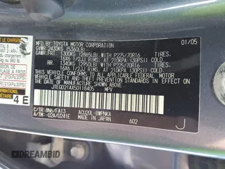2005 Toyota Highlander z VIN JTEGD21AX50118405, wystawiony jako IAAI lot #42458352 z przebiegiem 198 770 mil mil oraz . Historia ofert i sprzedaży dostępna na DreamBid. Obrazek 9.