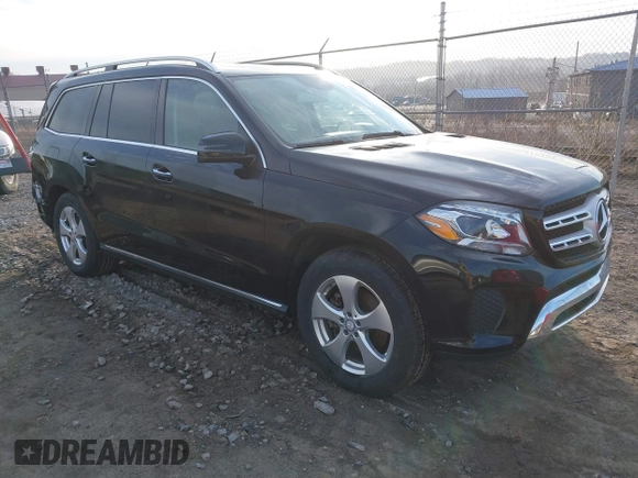 2017 Mercedes-Benz GLS 450 with VIN 4JGDF6EE6HA846688, listed as a IAAI auction lot 41824755 with 98,697 mi miles and . Bid and sale history available at DreamBid. Image 1.