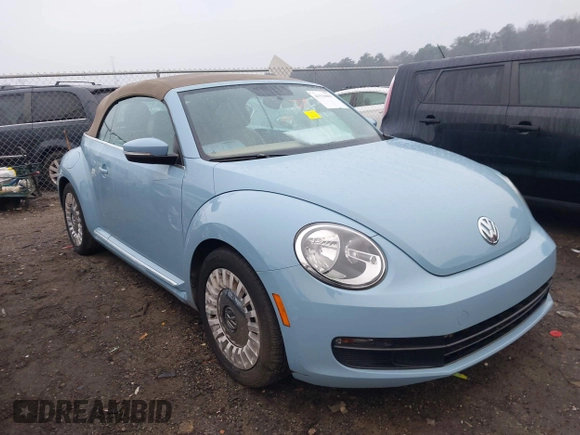 2015 Volkswagen Beetle 1.8T w/Tech with VIN 3VW517AT9FM802294, listed as a IAAI auction lot 41516005 with 110,184 mi miles and . Bid and sale history available at DreamBid. Image 1.