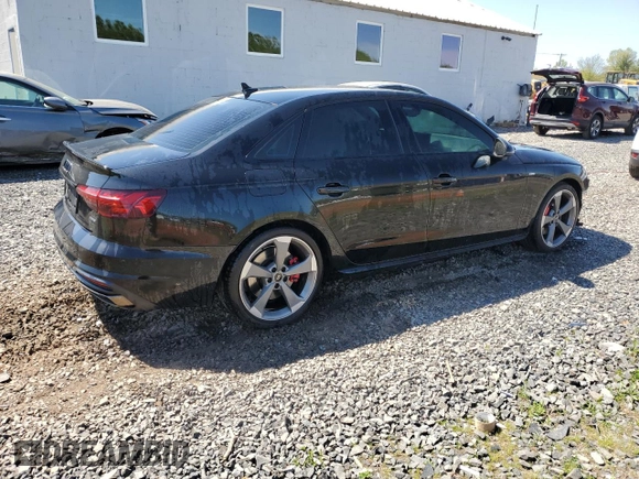 2023 Audi A4 S line Premium Plus with VIN WAUEAAF47PA005572, listed as a Copart auction lot 55026685 with 33,437 mi miles and Salvage Title. Bid and sale history available at DreamBid. Image 3.