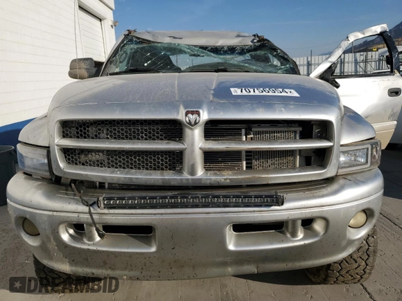 2001 Dodge Ram 2500 with VIN 1B7KF23661J595659, listed as a Copart auction lot 70756954 with 211,043 mi miles and Salvage Title. Bid and sale history available at carsss.com. Image 5.