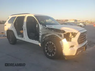 2023 Toyota Sequoia SR5 with VIN 7SVAAAAA9PX001329, listed as a Copart auction lot 75925634 with 0 mi miles and Salvage Title. Bid and sale history available at carsss.com. Image 4.