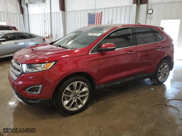 2018 Ford Edge Titanium with VIN 2FMPK4K96JBC28611, listed as a Copart auction lot 70582944 with 0 mi miles and Salvage Title. Bid and sale history available at carsss.com. Image 1.