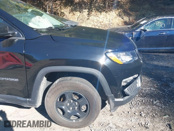 2021 Jeep Compass Sport with VIN 3C4NJDAB9MT591500, listed as a IAAI auction lot 40517034 with 58,230 mi miles and . Bid and sale history available at DreamBid. Image 18.