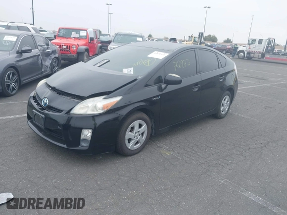 2010 Toyota Prius II with VIN JTDKN3DU5A5193453, listed as a IAAI auction lot 41972973 with 170,316 mi miles and . Bid and sale history available at carsss.com. Image 2.