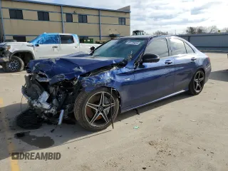 2018 Mercedes-Benz C 43 AMG with VIN 55SWF6EB3JU252235, listed as a Copart auction lot 85720424 with 74,266 mi miles and Salvage Title. Bid and sale history available at carsss.com. Image 1.